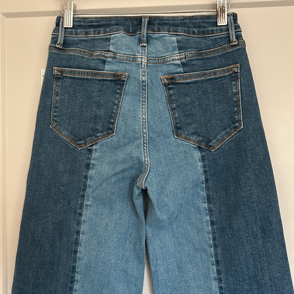DRIFTWOOD TWO TONE WIDE LEG DENIM JEANS PANTS SIZE 28 MSRP 148.00 NWT - Picture 8 of 11